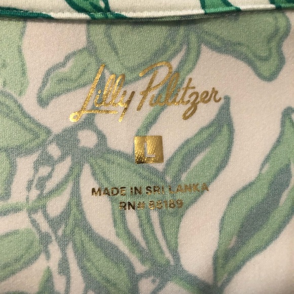 EUC Lilly Pultizer Pj Knit Set Fiddle Leaf Green Lil Escape Plan Wore Once - Picture 6 of 8